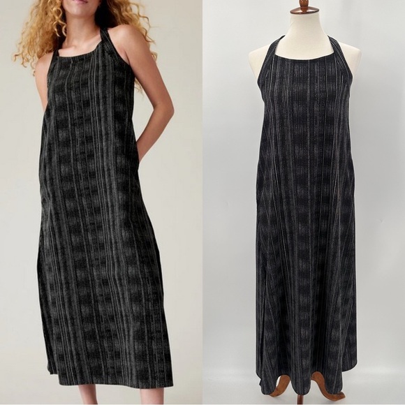 Athleta Arrival Midi Dress Amara Stripe Size XS Pockets! - Picture 1 of 3